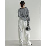 オーバーサイズレースVネックニットチュニック | Re:EDIT | 詳細画像17 