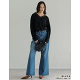 オーバーサイズレースVネックニットチュニック | Re:EDIT | 詳細画像7 