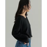 オーバーサイズレースVネックニットチュニック | Re:EDIT | 詳細画像8 