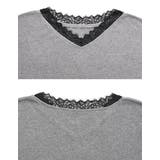 オーバーサイズレースVネックニットチュニック | Re:EDIT | 詳細画像22 