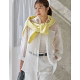 ホワイト(502) | [2026S/S COLLECTION]2WAYシャイニーシアーシャツ | Re:EDIT