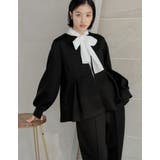 [3点セット][パンツのサイズが選べる][低身長 高身長サイズ有]リボンブラウス… | Re:EDIT | 詳細画像3 