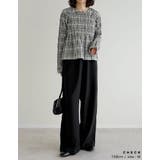 [2026S/S COLLECTION]ギンガムチェックシャーリングブラウス | Re:EDIT | 詳細画像22 