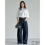 [低身長/高身長サイズ有]2WAYウエスト折り返しコットンデニムカーブパンツ | Re:EDIT | 詳細画像15 