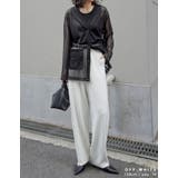 [低身長 高身長サイズ有][接触冷感]レーヨンブレンドニットバレルレッグカーブパ… | Re:EDIT | 詳細画像16 