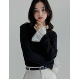 アンチピリング袖シアーフレアトップス | Re:EDIT | 詳細画像3