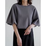 杢グレー(503) | [UVカット][接触冷感][シワになりにくい]マシュマロポンチ半袖バルーンスリー… | Re:EDIT