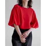 レッド(506) | [UVカット][接触冷感][シワになりにくい]マシュマロポンチ半袖バルーンスリー… | Re:EDIT