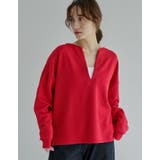 レッド(506) | [UVカット][接触冷感][シワになりにくい]マシュマロポンチスキッパートップス | Re:EDIT
