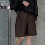 [2026S/S COLLECTION]コットン混デニムハーフパンツ | Re:EDIT | 詳細画像1 
