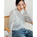 シアースラブカットソーポロカラーフリルシャツ | Re:EDIT | 詳細画像4