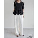 [接触冷感][UVカット][アンチピリング]ランダムフリルヘム半袖Tシャツ | Re:EDIT | 詳細画像13 