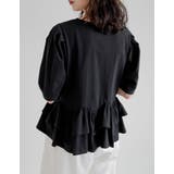 [接触冷感][UVカット][アンチピリング]ランダムフリルヘム半袖Tシャツ | Re:EDIT | 詳細画像14 