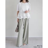 [接触冷感][UVカット][アンチピリング]ランダムフリルヘム半袖Tシャツ | Re:EDIT | 詳細画像10 