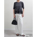 [接触冷感][UVカット][アンチピリング]ランダムフリルヘム半袖Tシャツ | Re:EDIT | 詳細画像22 