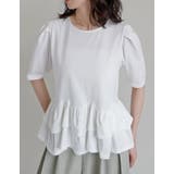 [接触冷感][UVカット][アンチピリング]ランダムフリルヘム半袖Tシャツ | Re:EDIT | 詳細画像27 