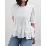 [接触冷感][UVカット][アンチピリング]ランダムフリルヘム半袖Tシャツ | Re:EDIT | 詳細画像32 