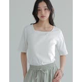 [汗じみ防止][乾燥機対応][UVカット]選べるネックデザインリブカットソー半袖… | Re:EDIT | 詳細画像29 