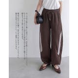 サイドライン切り替え裾ドロストワイドイージーパンツ | Re:EDIT | 詳細画像7