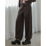 ブラウン(505) | [2026AW COLLECTION]裾コードドロストイージースウェットパンツ | Re:EDIT