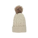 立体感のあるケーブル編みのやわらかニット帽 ファー付きニット帽 秋冬 | Re:EDIT | 詳細画像9 