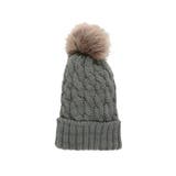 立体感のあるケーブル編みのやわらかニット帽 ファー付きニット帽 秋冬 | Re:EDIT | 詳細画像10 