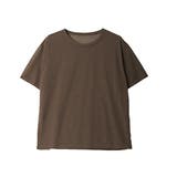 Brown | ベーシックトレンドシアーのシンプルTシャツ | sun eight
