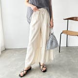 ナチュラル | 麻入りリラックスワイドパンツ | GeeRA
