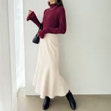 プリーツ付ハイネックリブニットトップス | GeeRA | 詳細画像15 