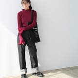 プリーツ付ハイネックリブニットトップス | GeeRA | 詳細画像18 