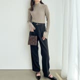 プリーツ付ハイネックリブニットトップス | GeeRA | 詳細画像29 