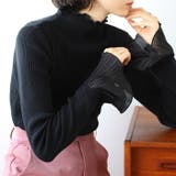 プリーツ付ハイネックリブニットトップス | GeeRA | 詳細画像4 