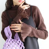 プリーツ付ハイネックリブニットトップス | GeeRA | 詳細画像46 