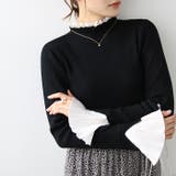 プリーツ付ハイネックリブニットトップス | GeeRA | 詳細画像52 