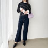 プリーツ付ハイネックリブニットトップス | GeeRA | 詳細画像59 