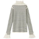 プリーツ付ハイネックリブニットトップス | GeeRA | 詳細画像78 