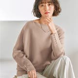 パールビーズ付ドルマンニットトップス | GeeRA | 詳細画像3 