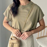 ソフトカーキ | 綿100%フレンチスリーブチュニックTシャツ | GeeRA