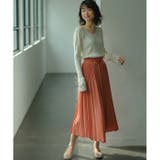 レース付Vネックリブニットトップス | GeeRA | 詳細画像4