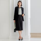 洗えるストレッチ!ジャケット&ブラウス&ワイドパンツ&スカートスーツセット | GeeRA | 詳細画像22