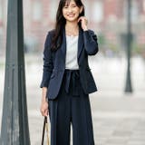 洗えるワイドパンツスーツセットアップ＜UV対策 防シワ