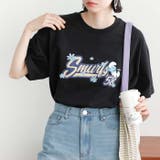 ロゴプリント黒 | 【スマーフ】コラボプリントＴシャツ＜夏服＞ | GeeRA