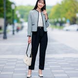 【４点セット】ツイードジャケットテーパードパンツスーツセット | GeeRA | 詳細画像14 