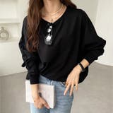 ブラック | 綿１００％きれいめドルマンカットソー | GeeRA