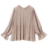 ベージュ | プリーツシフォンブラウス | GeeRA