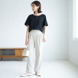 フロントタックフレアースリーブブラウス オフィスカジュアル | GeeRA | 詳細画像7