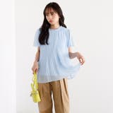 (半袖)プリーツシフォンブラウス | GeeRA | 詳細画像57