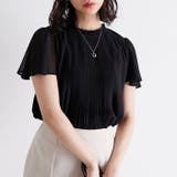 (半袖)プリーツシフォンブラウス | GeeRA | 詳細画像7