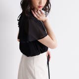 (半袖)プリーツシフォンブラウス | GeeRA | 詳細画像8