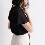 (半袖)プリーツシフォンブラウス | GeeRA | 詳細画像9